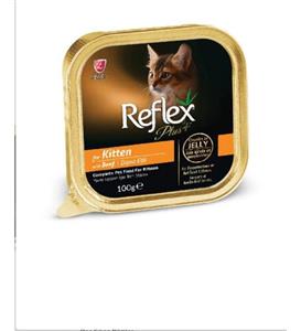 Reflex Plus Yavru Kedi Jöle İçin Dana Etli Et Parça 100 Gr