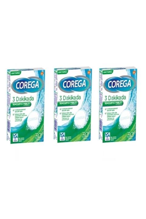 Corega Temizleyici 30 Tablet 3 Adet