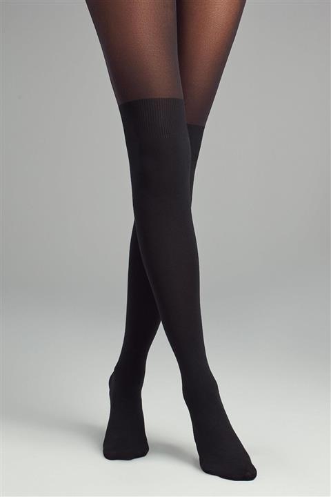 Penti Kadın Siyah Over Knee Külotlu Çorap | Pcdp623k19sk