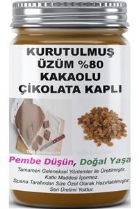 SPANA Kurutulmuş Üzüm %80 Kakaolu Çikolata Kaplı Ev Yapımı Katkısız 330gr