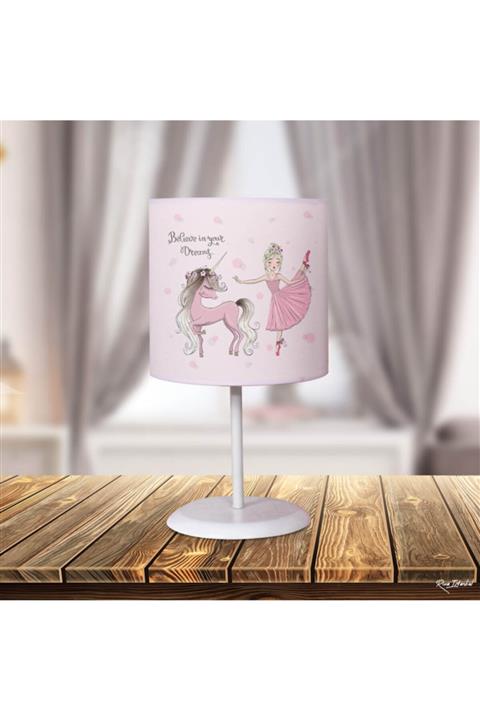 Rivaİstanbul Dans Eden Balerin Ve Unıcorn Çocuk Odası Abajur