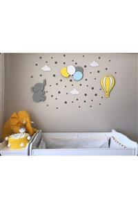 HandyShop Bebek Çocuk Odası Ahşap Dekoratif Aydınlatma Set 3'lü