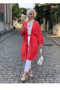 butiksenn Kadın Giyim Beli Bağlamalı Tesettür Kimono