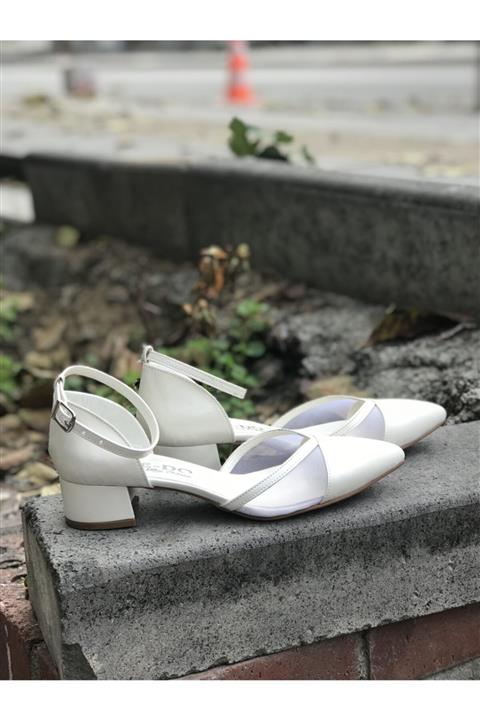 HEDO Kadın Sedef Beyazı Gelin Nikah Ayakkabısı