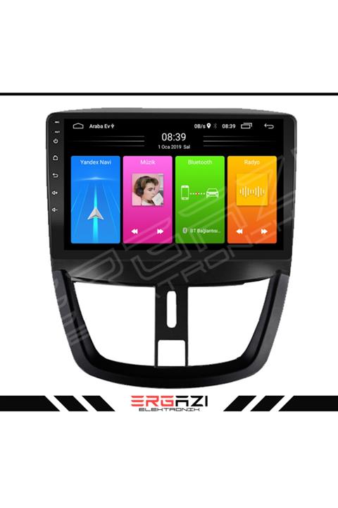 NAVİCOM Peugeot 207 Android 10,0 Multimedya Navigasyon Oem Double Teyp Hd Kamera Hediye