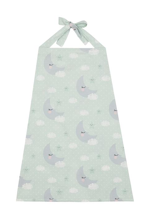 Lally Things Moon & Stars Mint Emzirme Önlüğü