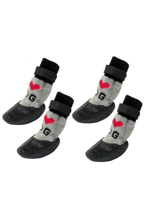 Nunbell Kaydırmaz Köpek Çorabı 4 Adet Boy:m Siyah