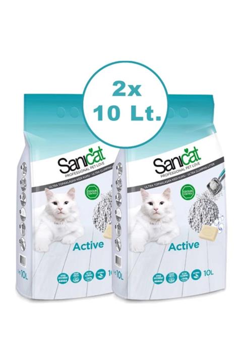 Sanicat Ultra Topaklaşan Marsilya Sabunu Kokulu Ince Kedi Kumu 2 X 10 Lt