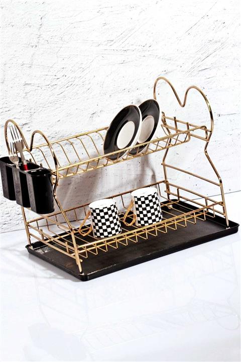 Kitchen Chef Kalpli Altın Renk Tabaklı Lüx Bulaşıklık