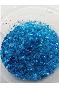 epoksi kalıpları Epoxy Chunky Glitters Sim Sky Blue 5gr