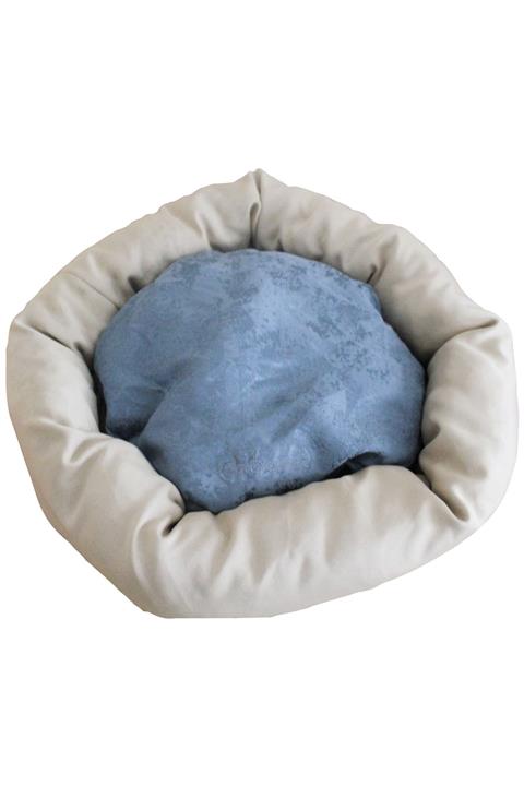 Cado Pet Cadopet Yumuşak Elyaf Yıkanabilir Polar Kedi Ve Köpek Simit Yatak Mavi 50x50
