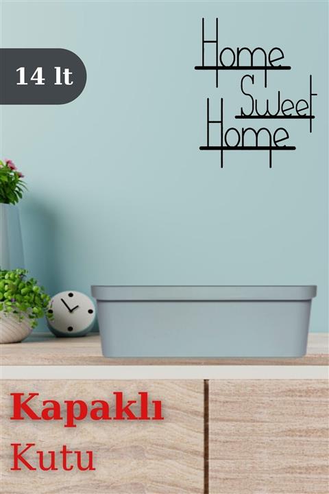 Nandy Home Dekoratif 14 Lt Oyuncak & Düzenleyici Kapaklı Saklama Kutusu Antrasit