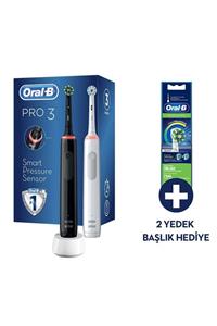 OralB PRO 3900 2'li Şarjlı Diş Fırçası ve Yedek Başlık +2 Yedek Başlık