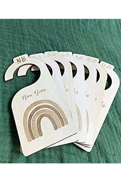 HONEY CONCEPT Ahşap Bebek Odası Gardrop Düzenleyici Rainbow Model Askılık