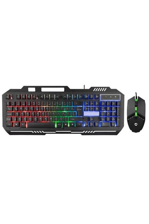BERATCEPAKSESUAR Rgb Işıklı Gaming Oyuncu Klavye+mouse Seti Pg-8018