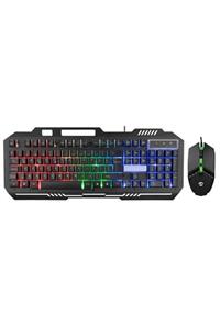 BERATCEPAKSESUAR Rgb Işıklı Gaming Oyuncu Klavye+mouse Seti Pg-8018