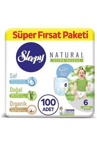 Sleepy Natural Külot Bez 6 Numara Xlarge Süper Fırsat Paketi 100 Adet