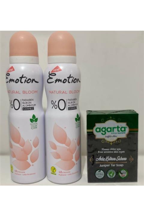 Emotion Natural Bloom 2 Deodorant Alana Agarta Ardıç Katranı Sabun Hediye