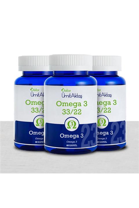 Dr. Ümit Aktaş Omega-3 33/22 (60 Kapsül) 3'lü