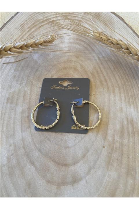 Ole Aksesuar Klasik Model Gold Renk Küpe