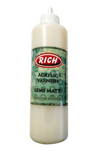 Rich Su Bazlı Vernik Yarı Mat (Semi Matt Acrylic Varnish) 500 Cc. Ekonomik Boy