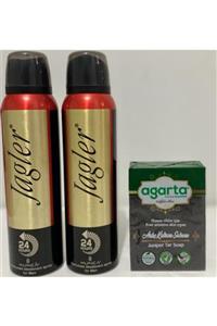 Jagler Erkek Deodorant Alana Agarta Ardıç Katran Sabun 150 Gr Hediye 150 ml 2 Adet