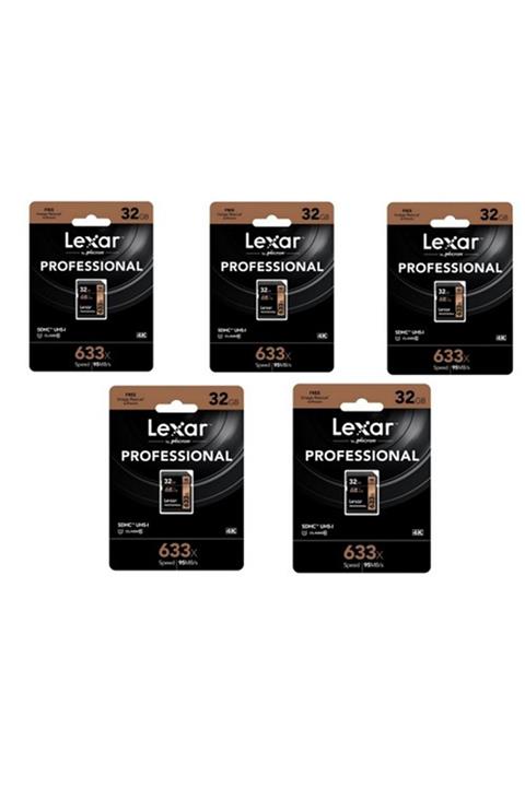 Lexar 32 Gb 633x V10 Sd Hafıza Kartı 5'li (95mb/s)