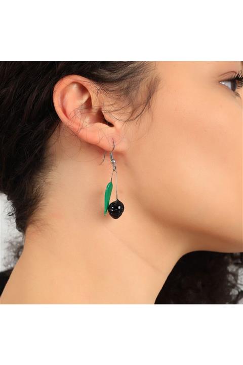 Atölye Şems Murano Cam Zeytin Küpe