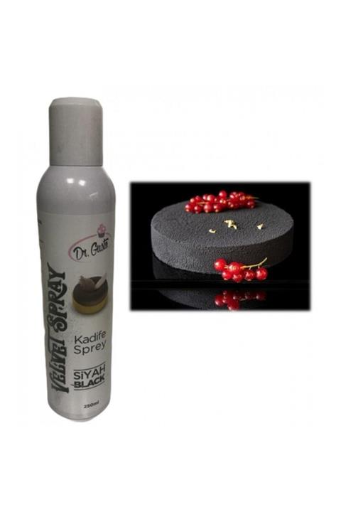 NO NAME Kadife Sprey Gıda Boyası Siyah 250 Ml