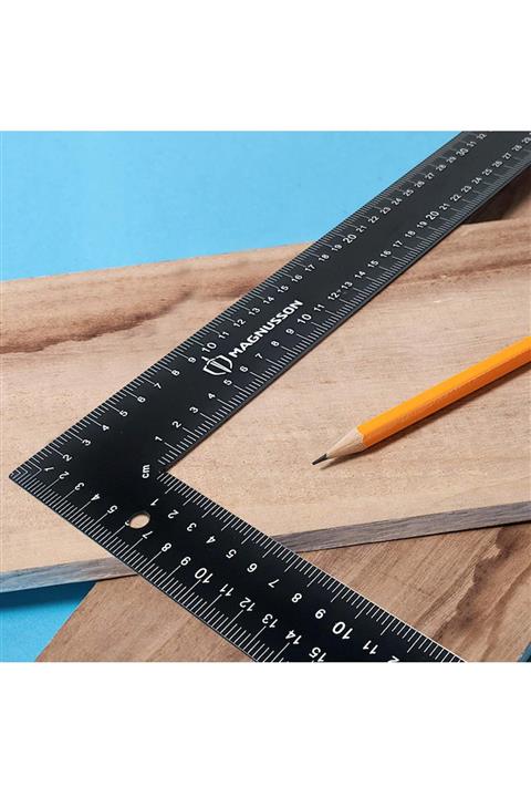 Binbirreyon Çift Taraflı Çelik Gönye 90 Derece Siyah 400x600mm Ce285