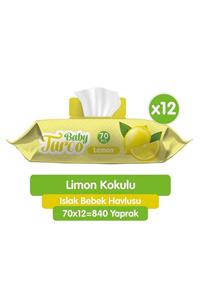 Baby Turco Limon Kokulu Islak Bebek Havlusu 12x70 Adet