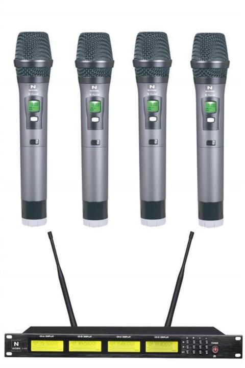 HepaMerz Hepa Merz Work N-4000e Uhf 4'lü Telsiz Kablosuz El Mikrofonu Seti
