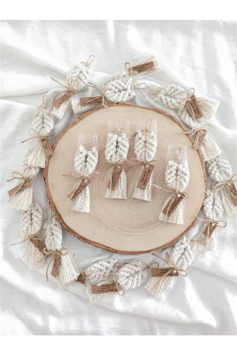 Ak Atölyem Makrome Anahtarlık (50 Adet)