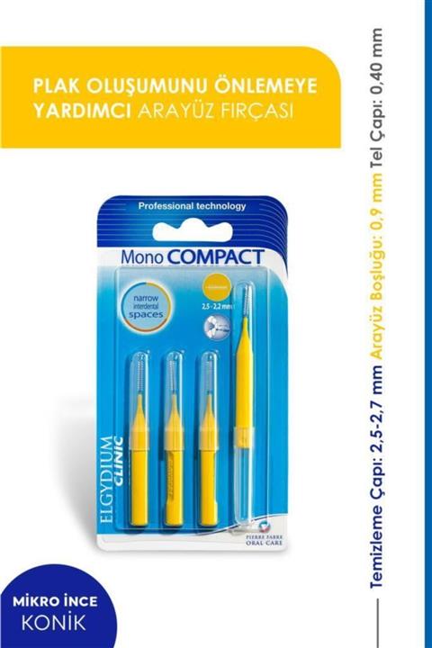 Oral Care Elgydium Clinic Monocompact Sarı Arayüz Fırçası 0,40 Mm