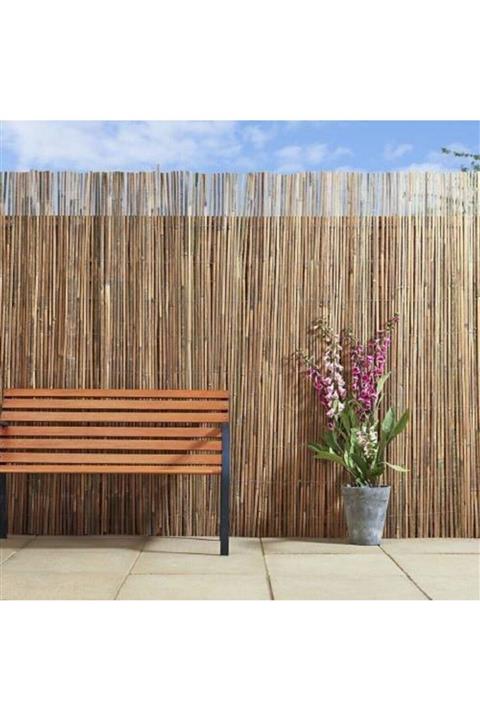 metrohasır Doğal Kamış Hasır Çit 120cm X 4,5m Doğal Bambu -bahçe Çiti - Gölgelik Hasır -tavan Dekorasyon