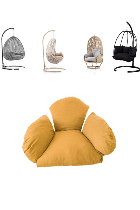 Kırlenta Baykuş Tek Kişilik Salıncak Minderi Hardal