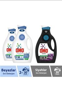 Omo Sıvı Deterjan Active Fresh 1950 ml x 2 + Omo Black 1950 ml