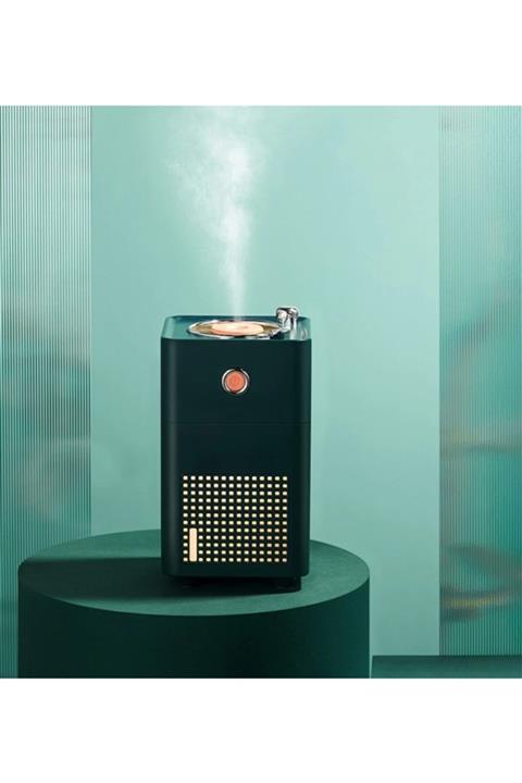 AteşTech Hava Nemlendirici Şarjlı 2000mah Led Işıklı Plak Görünümlü Buhar Makinesi 300ml.