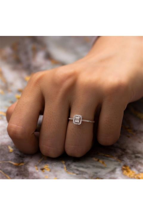 3C PIRLANTA 0,21 Karat Baget Pırlanta Yüzük