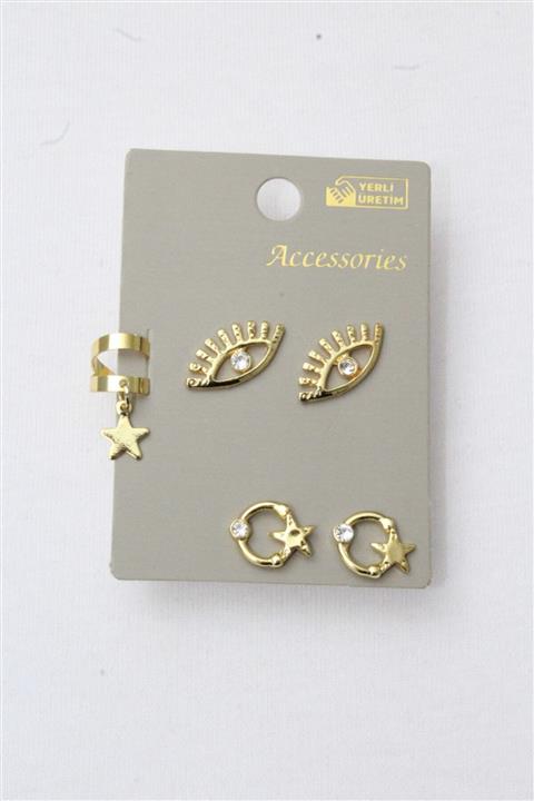 canlisepet Kıkırdak Küpe Ay Yıldız Figürlü 5'li Set