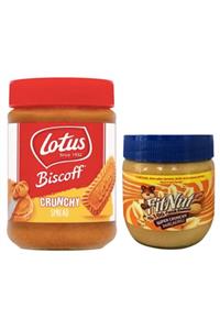 Lotus Biscoff Karamelize Crunchy Bisküvi Ezmesi 380 Gr + Doğal Şekersiz Crunchy Fıstık Ezmesi 360 gr