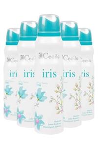 Cecile Iris 150 ml Beyaz Kadın Deodorant 5 Adet