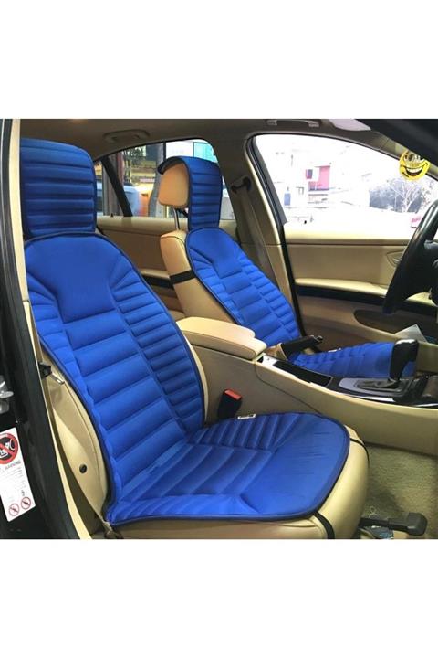 HMNL Fiat Linea Mavi Koltuk Kılıf Koruyucu Minderi Ön 2li Minder Ortopedik Lüks