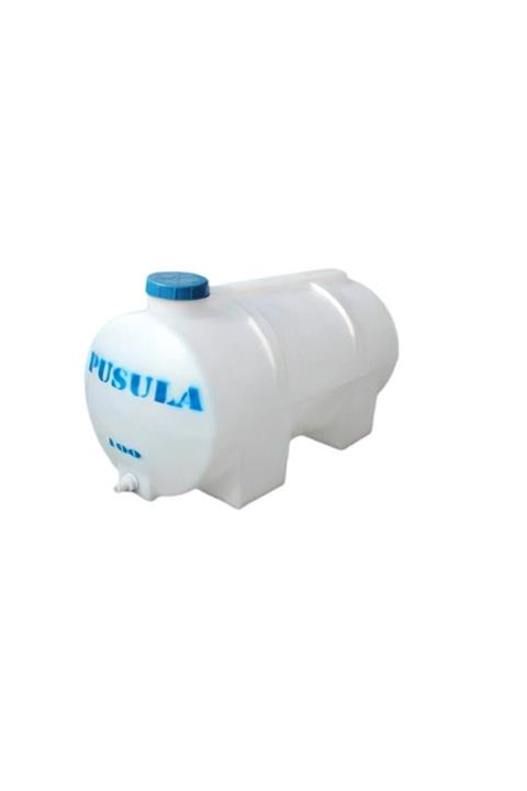 PUSULA SU DEPOLARI Polietilen 100 Lt Beyaz Yatay Su Deposu Vanalı
