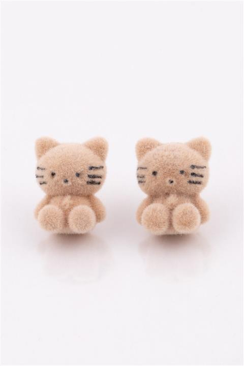 Ervalina Özel Tasarım Kedi Figürlü Çift Küpe