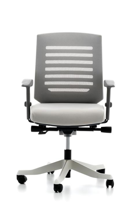 Bürotime Rare Beyaz / 3d Kol - Beyaz Alüminyum Ayak - Kumaş Font