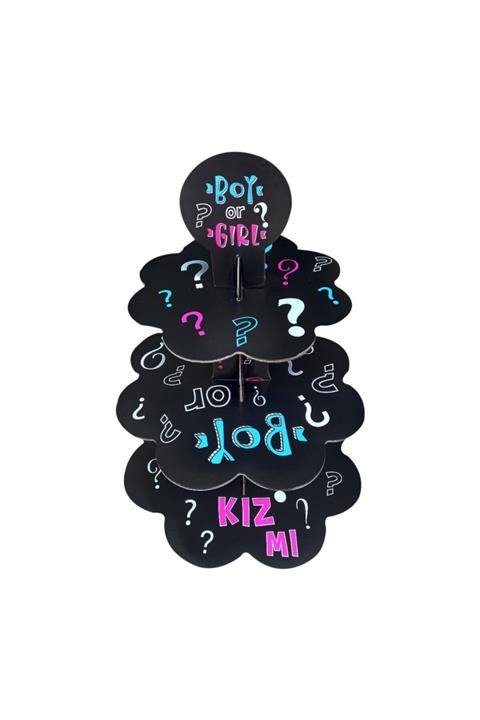 Partimarka Cinsiyet Partisi 3 Katlı Kek Standı