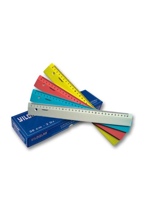 Yıldızlar Renkli Büro Cetveli 30 cm No-70