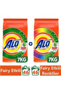 Alo Platinum 14 Kg Fairy Etkili Beyazlar-Renkliler Aquapudra Toz Deterjan (7X2)