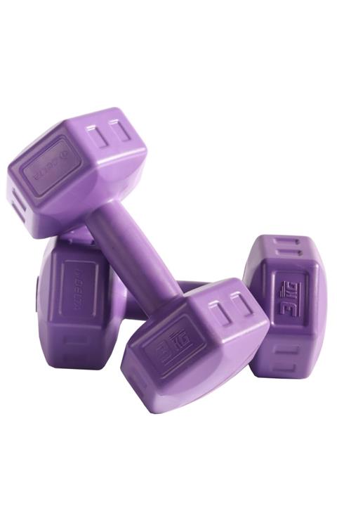 Delta 3 Kg X 2 Adet Köşeli Morplastik Dambıl Ağırlık Seti